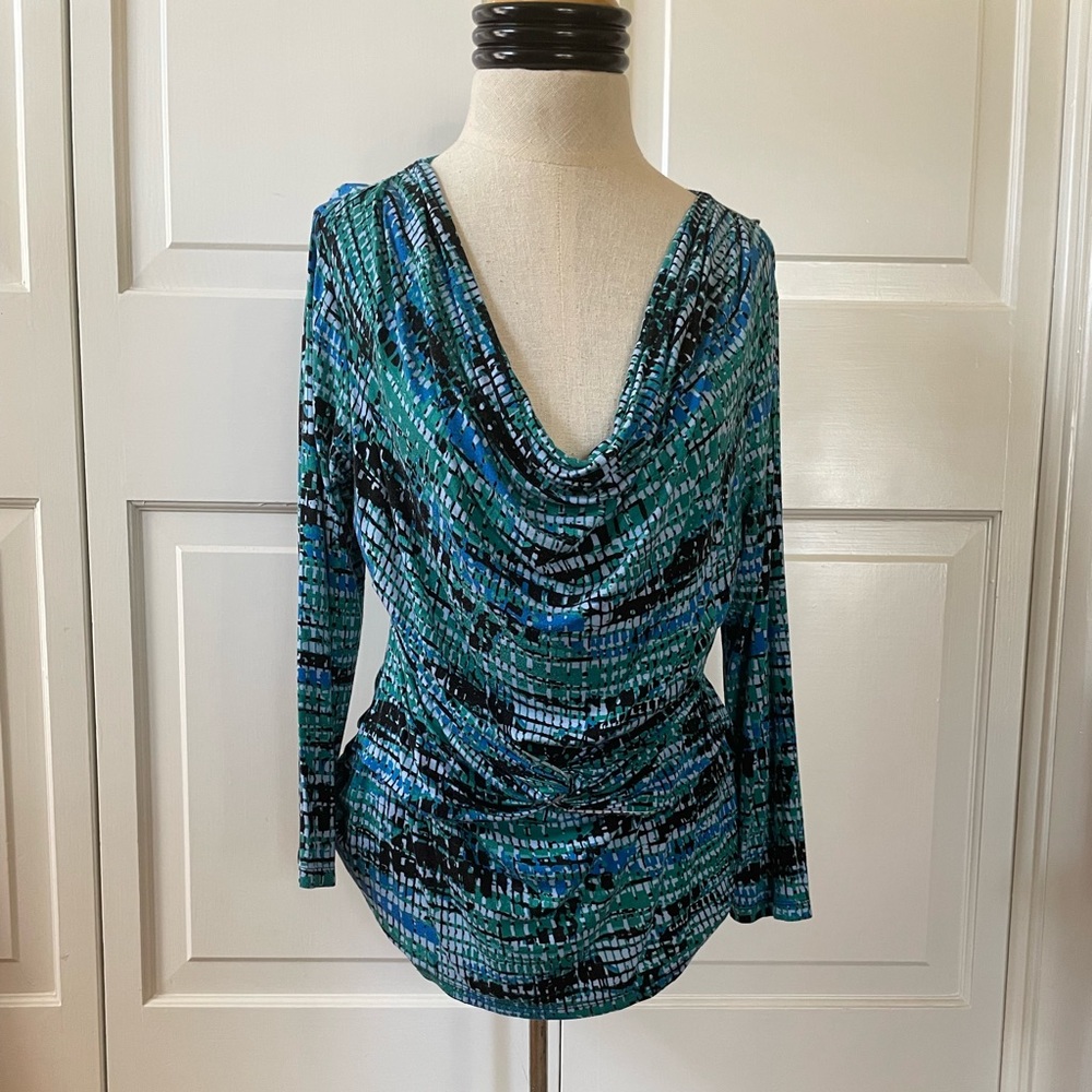 CABLE AND GUAGE MULTI COLOR KNIT TOP